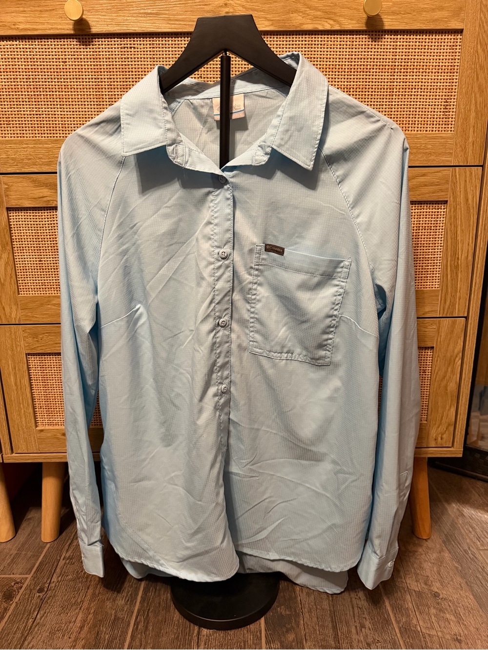 Columbia Pale Blue Men's Long-Sleeve Button-Down Shirt